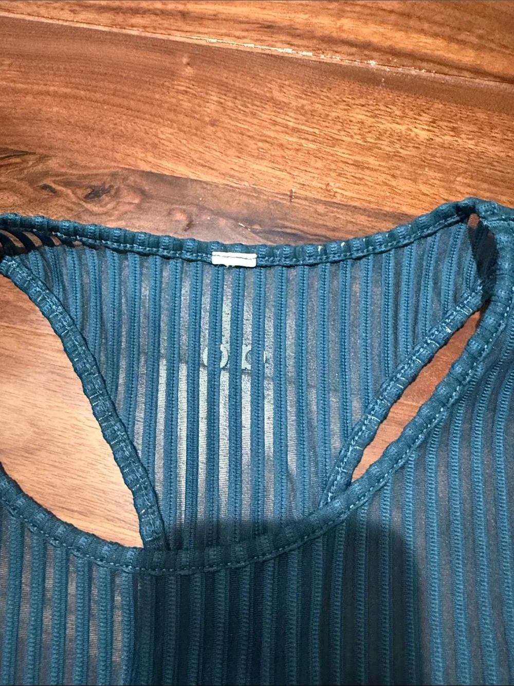 Alo Yoga Essence Teal Ribbed Racerback Tank Size Small